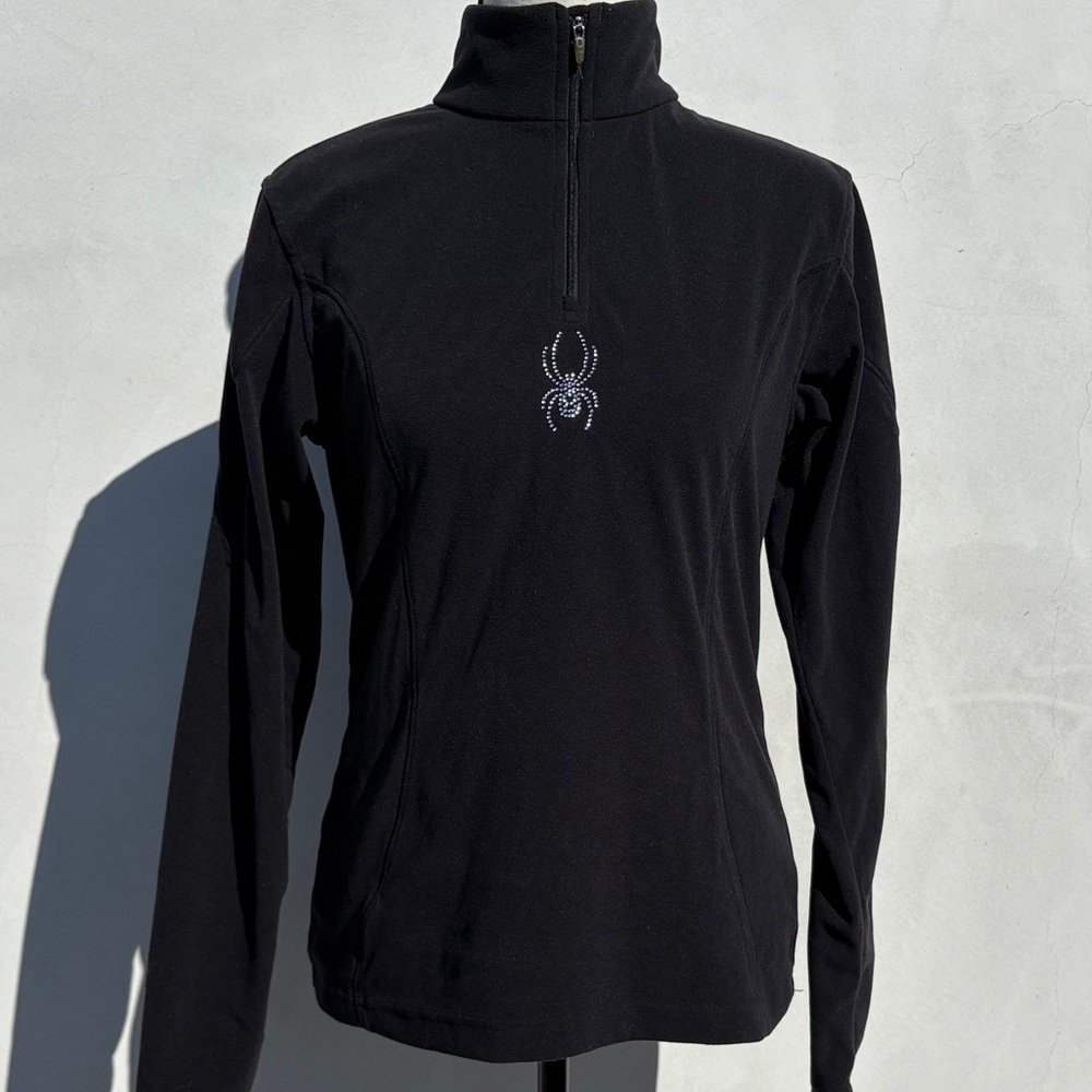 Spyder Black Women's Thin Warm Liner with Embroidered Logo